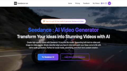 Seedance 1.0 - AI Video Generator product screenshot