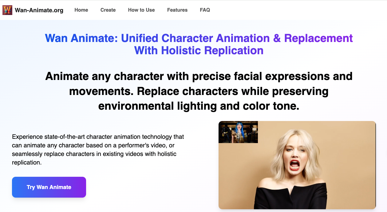 Wan 2.2 Animate product screenshot