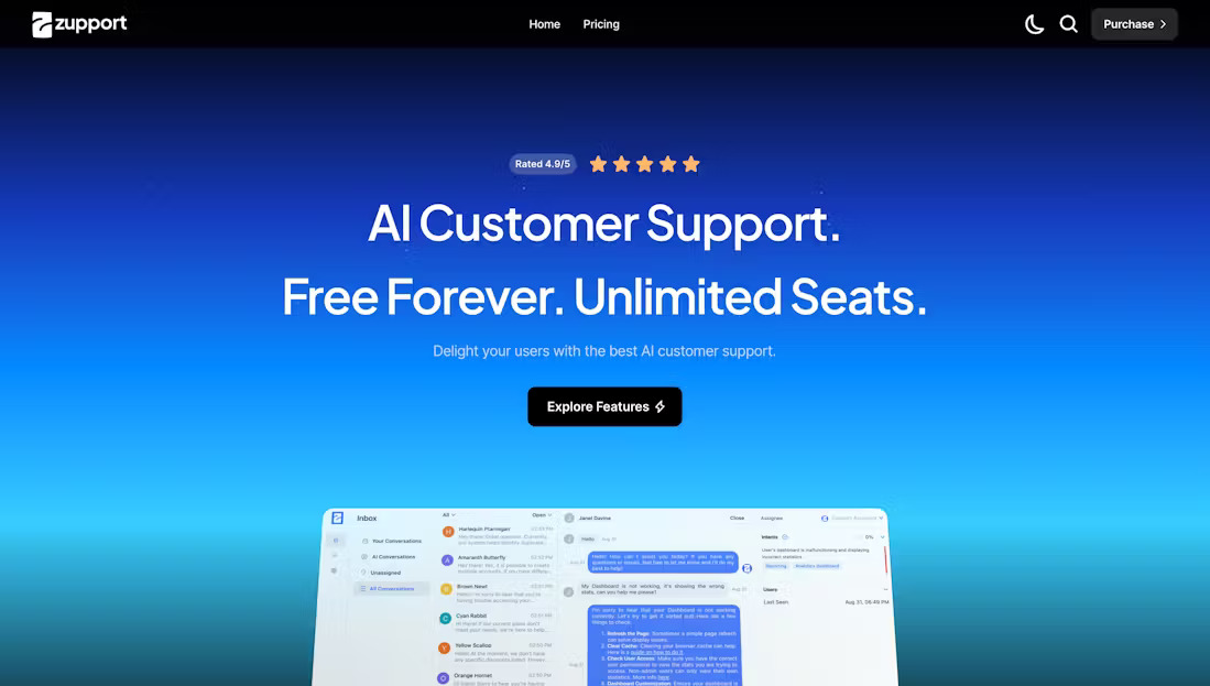 Zupport product screenshot