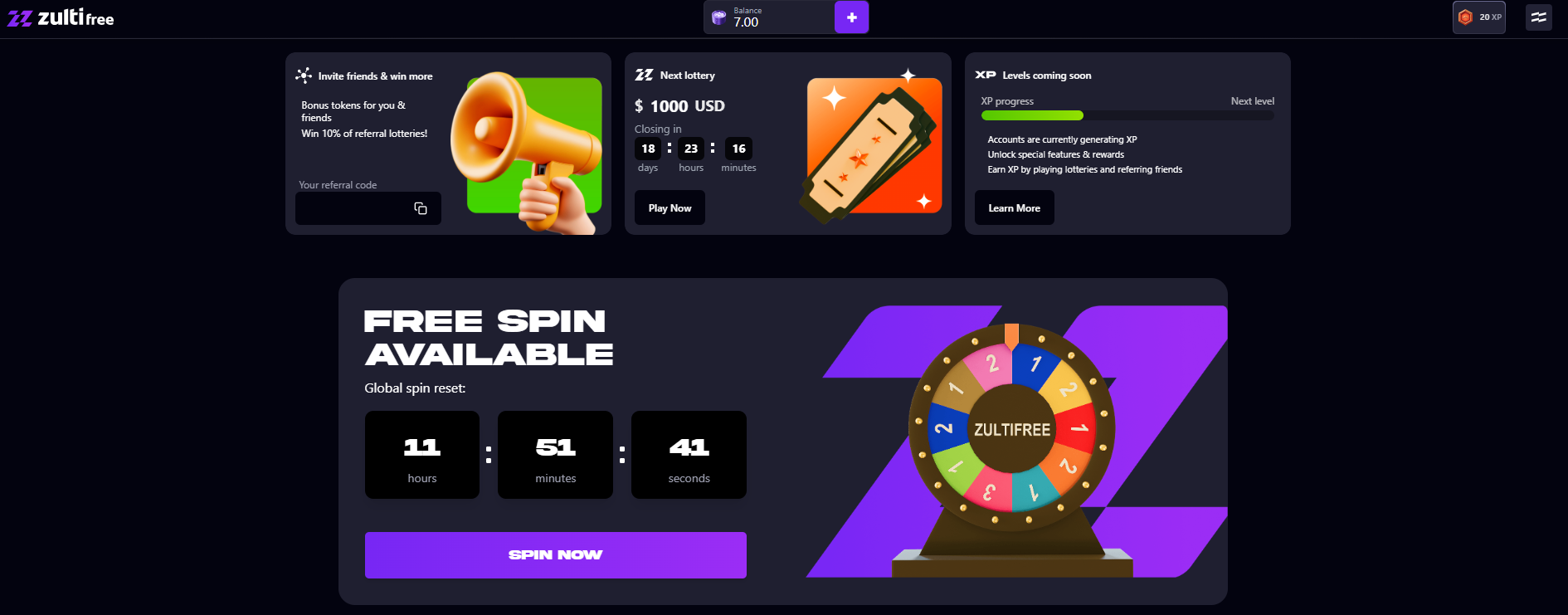 zultifree product screenshot