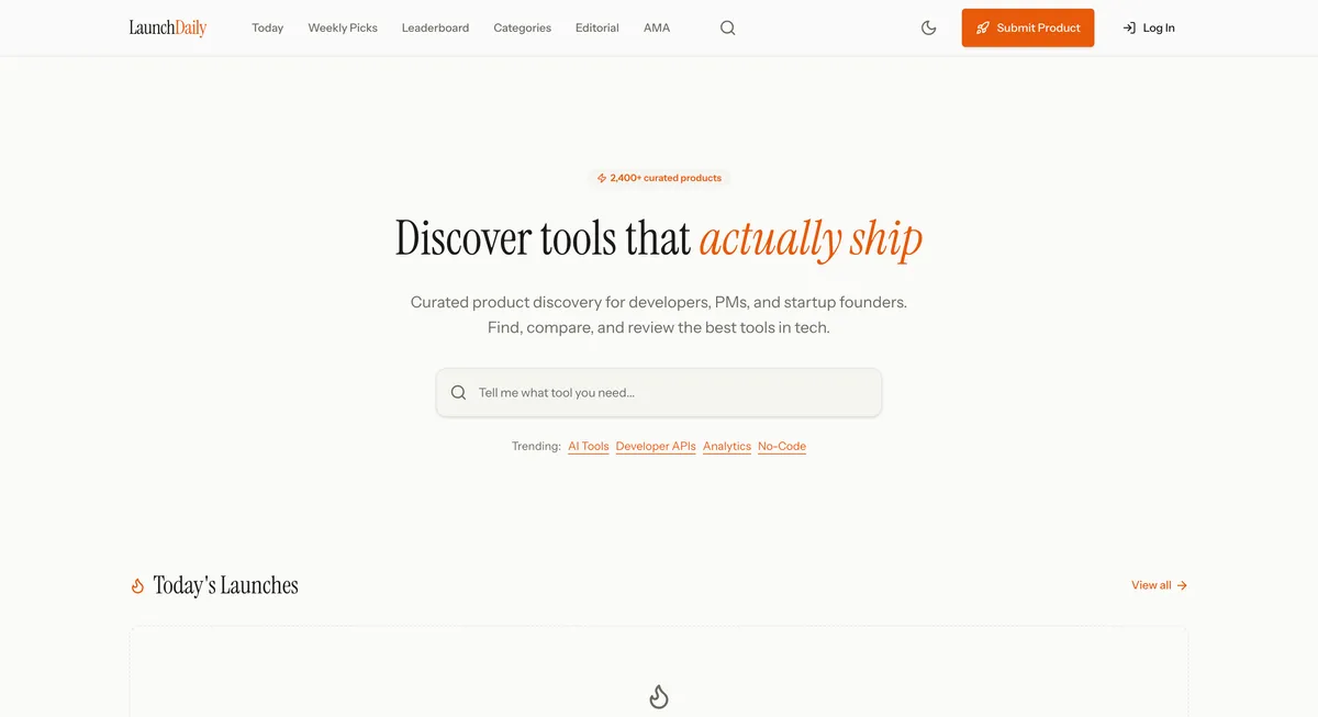 LaunchDaily product screenshot