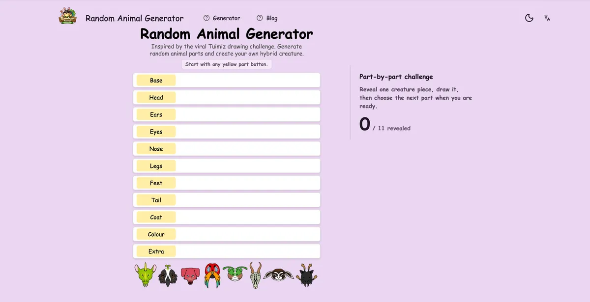 Random Animal Generator product screenshot