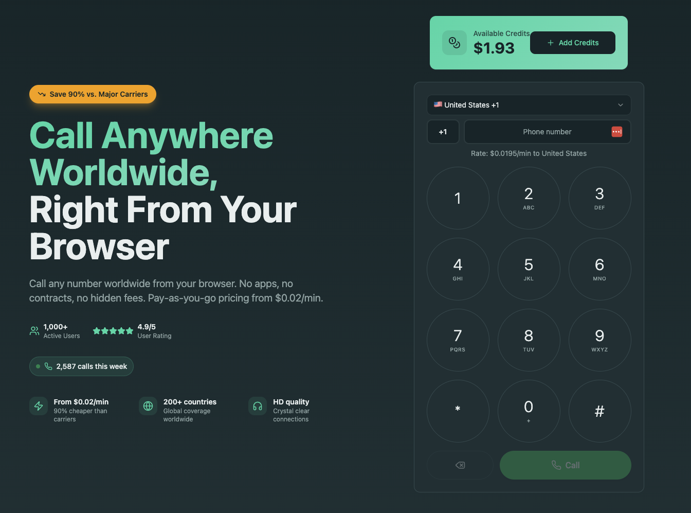 Caller product screenshot