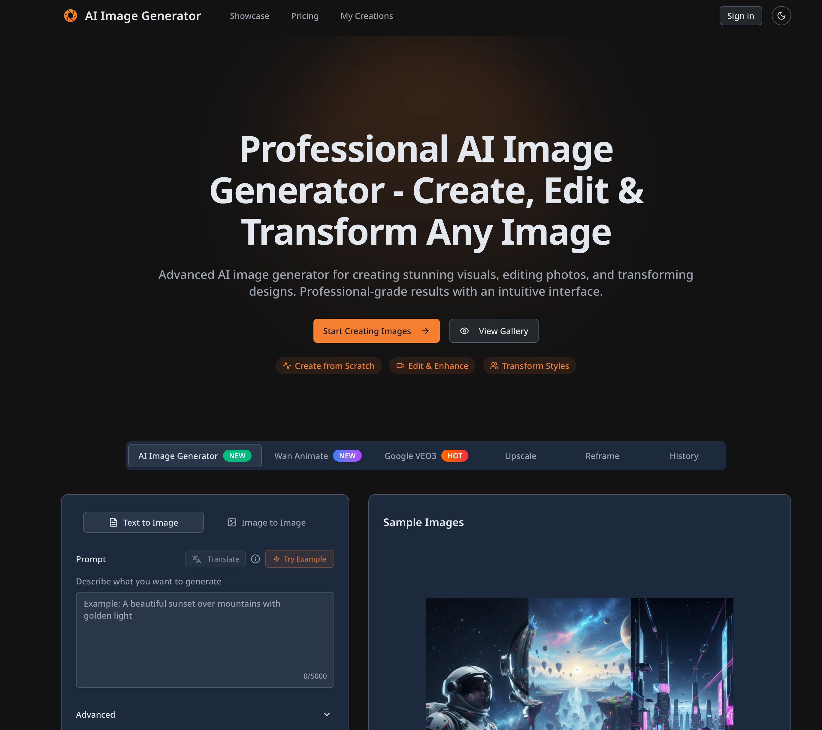 AI Image Generator - Create & Edit Stunning Images product screenshot