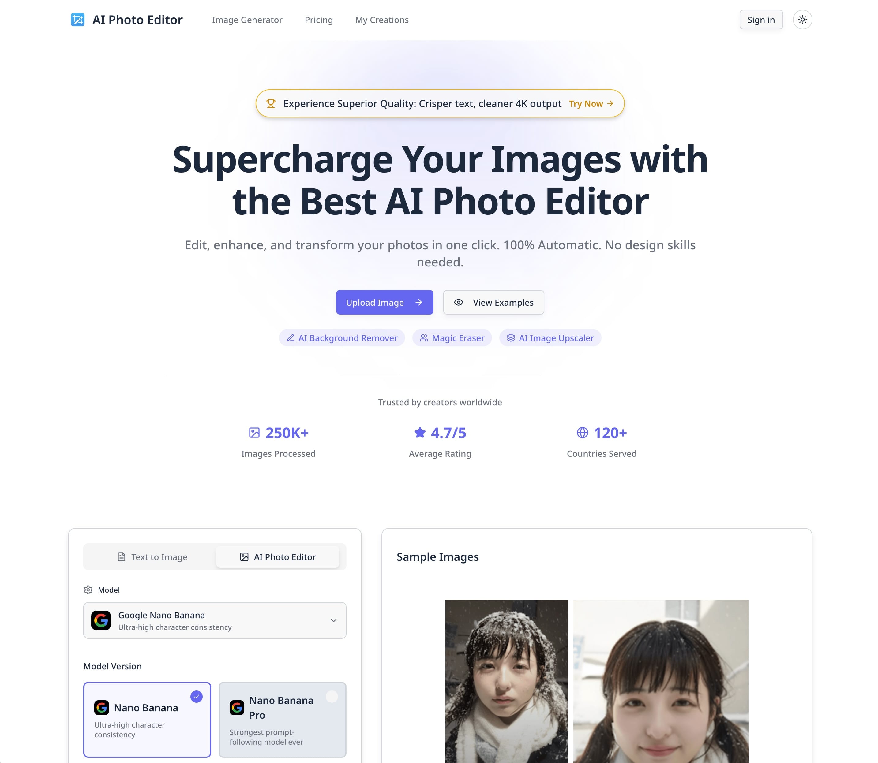 AI Photo Editor product screenshot