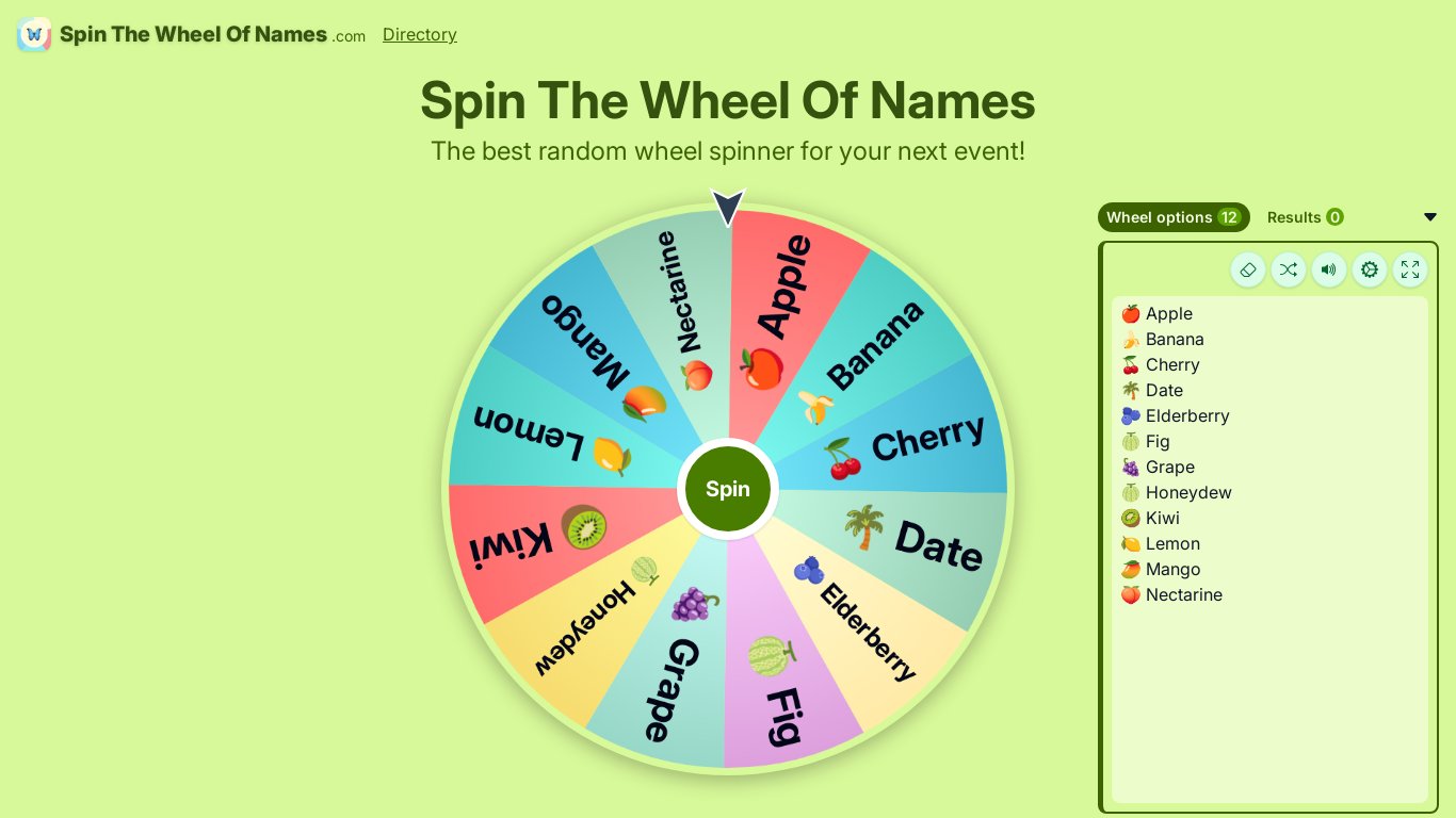 Spin The Wheel Of Names - Product Image