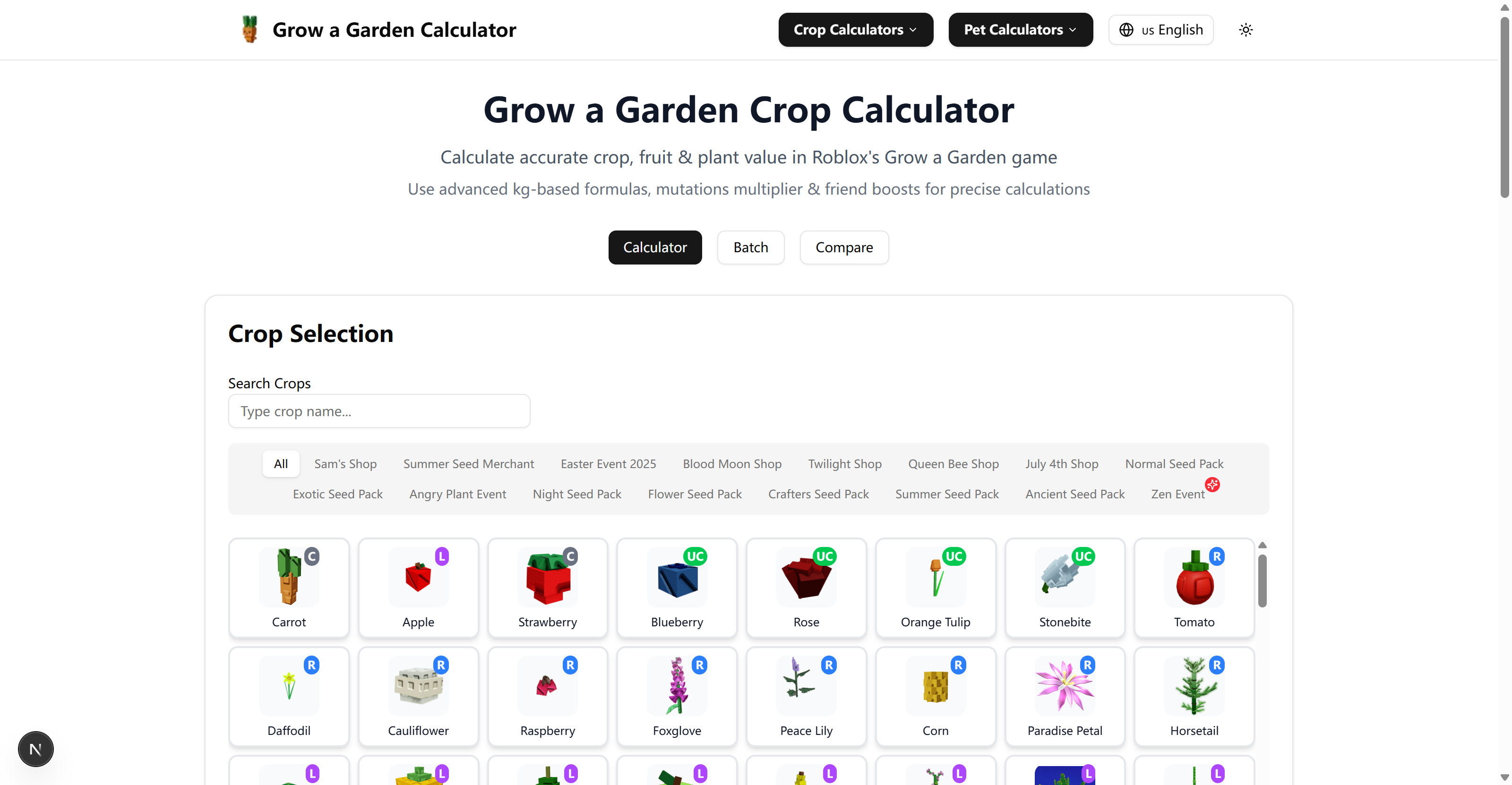 Grow a Garden Calculator - Product Image