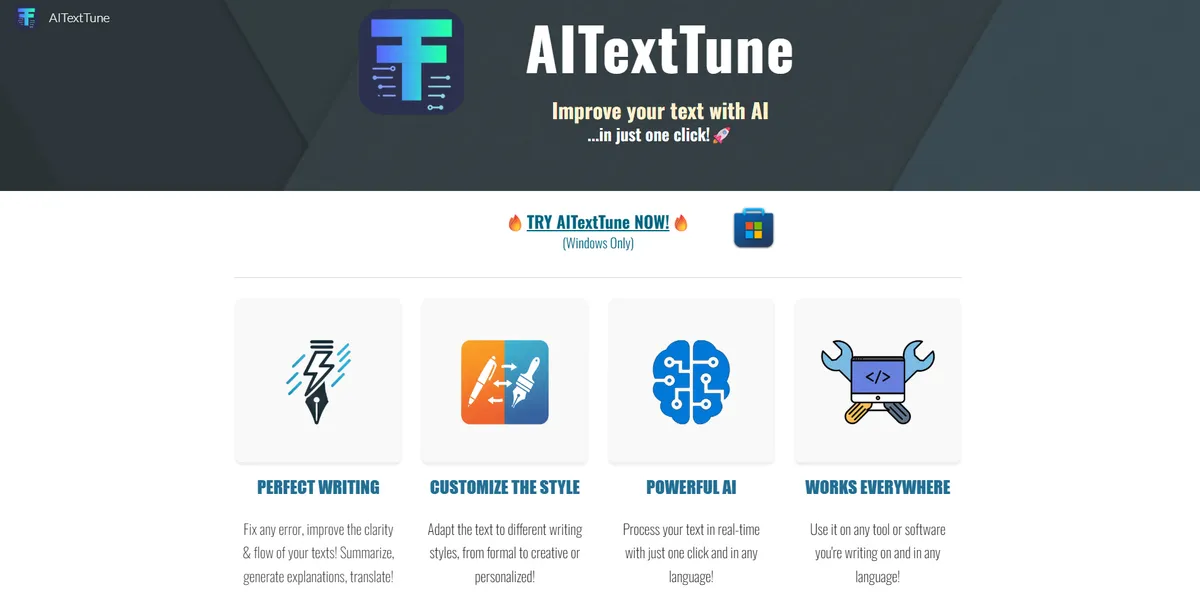AITextTune product screenshot