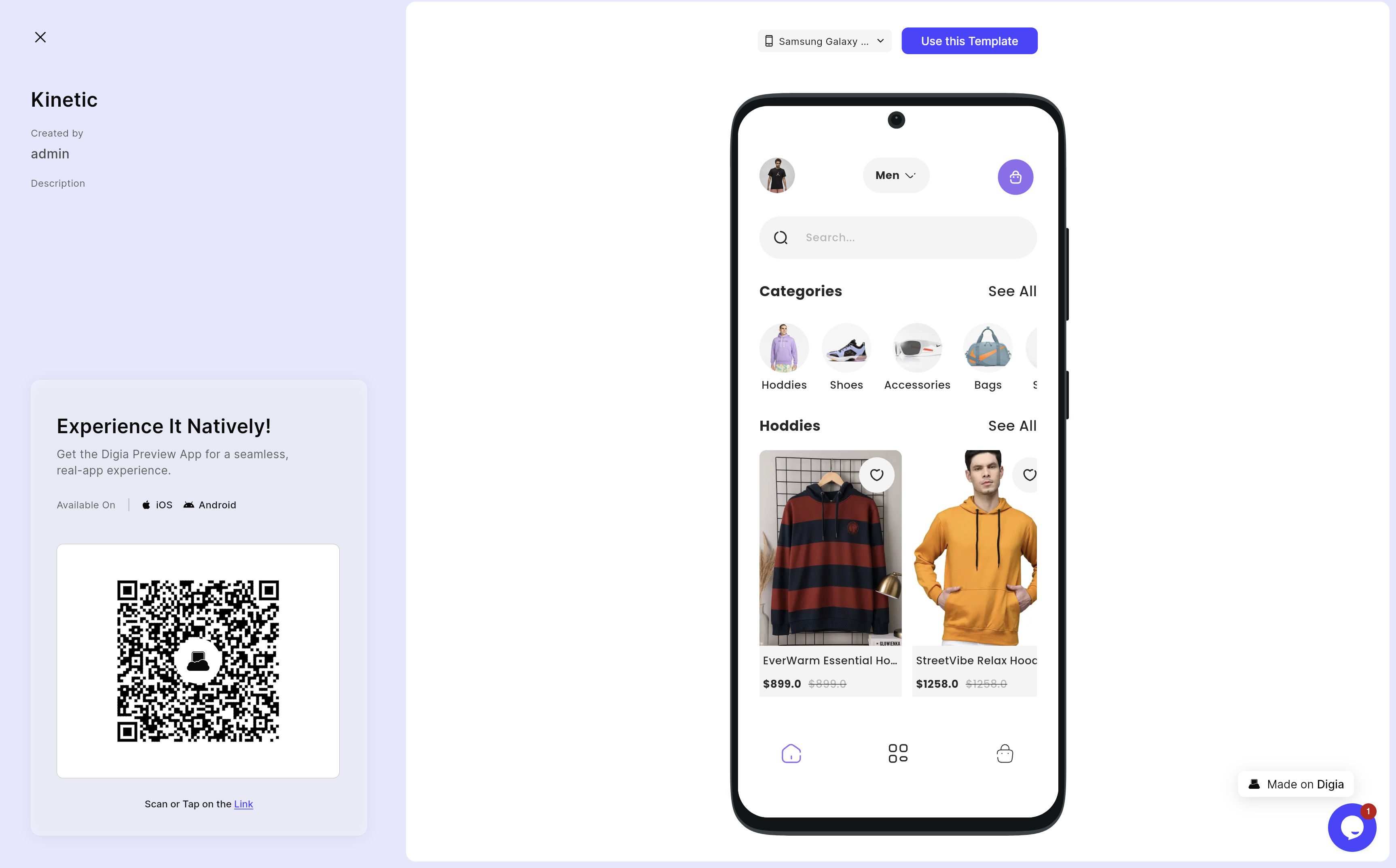 Digia product screenshot