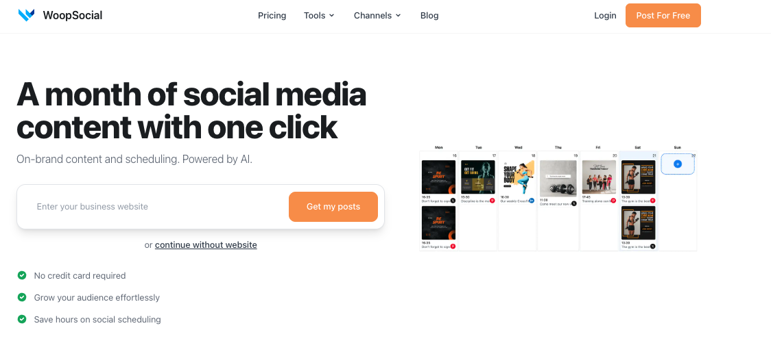 WoopSocial product screenshot