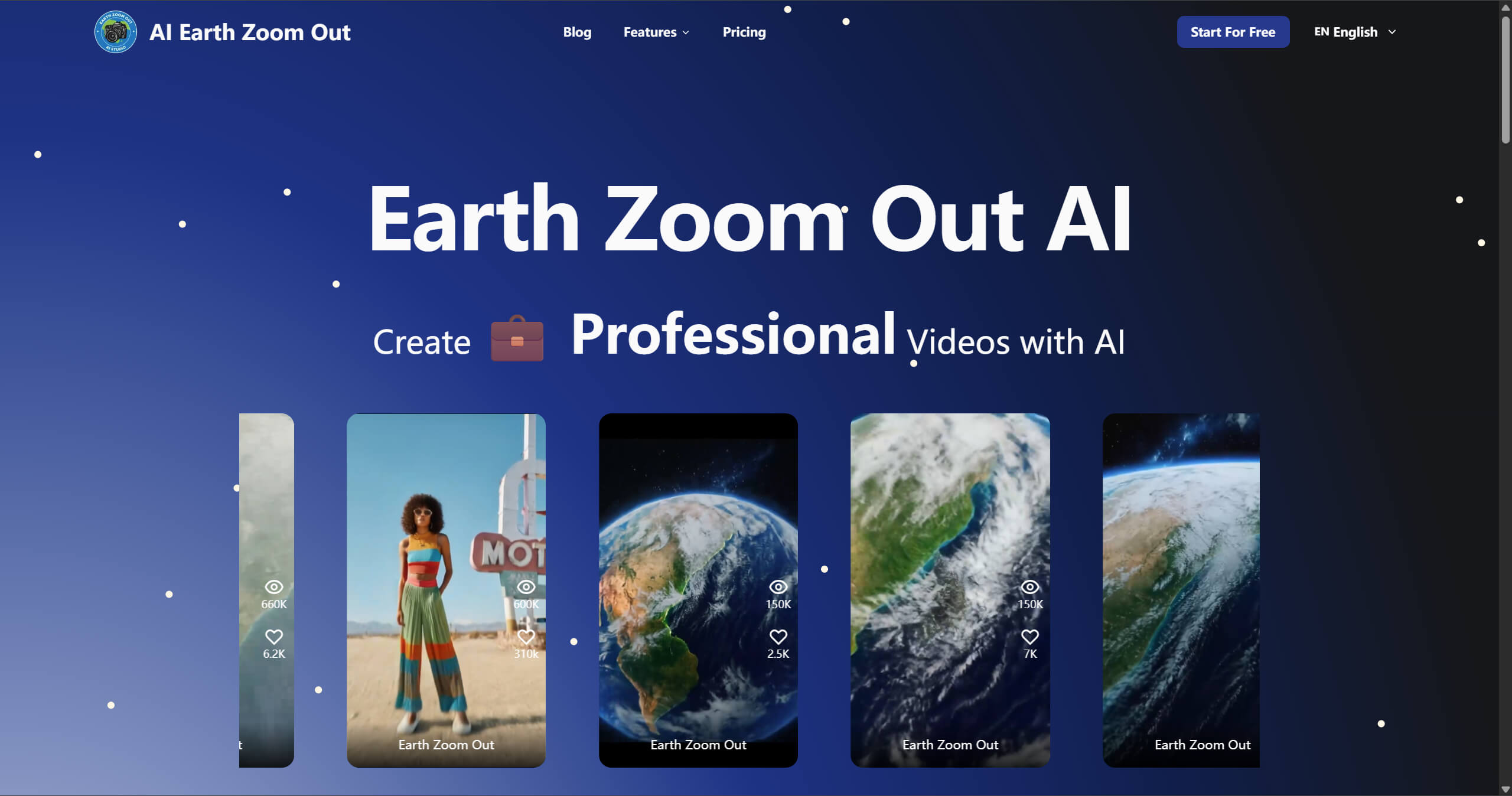 Free AI Earth Zoom Out product screenshot