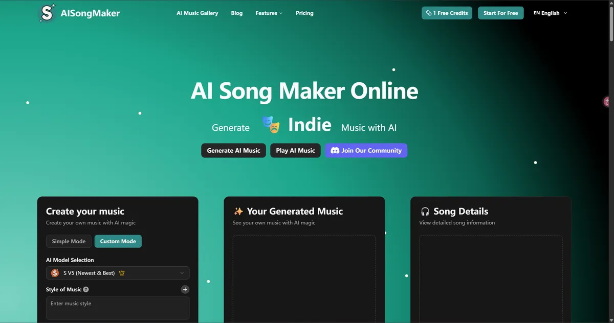 AISongMaker product screenshot