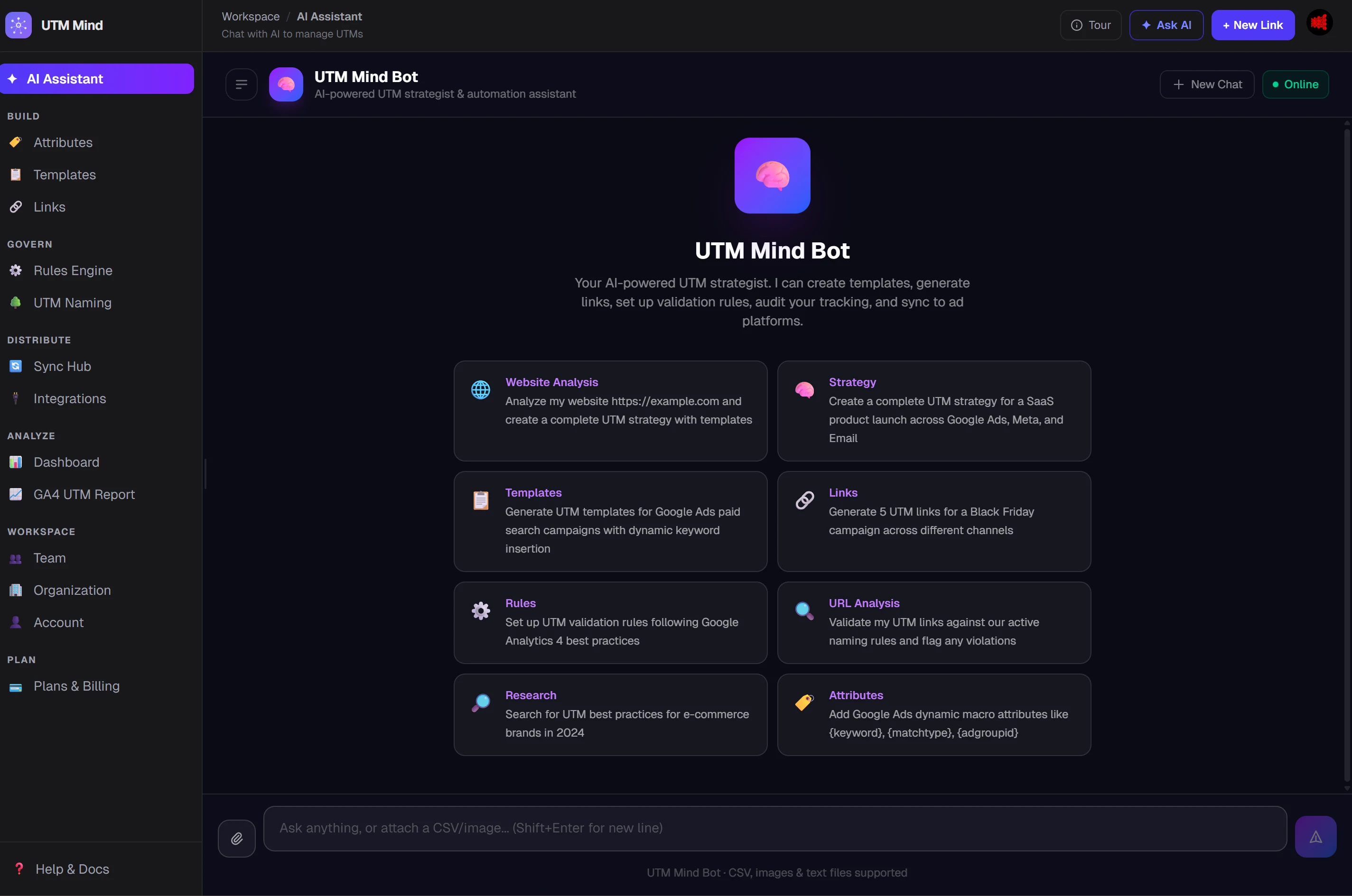 UTM Mind product screenshot